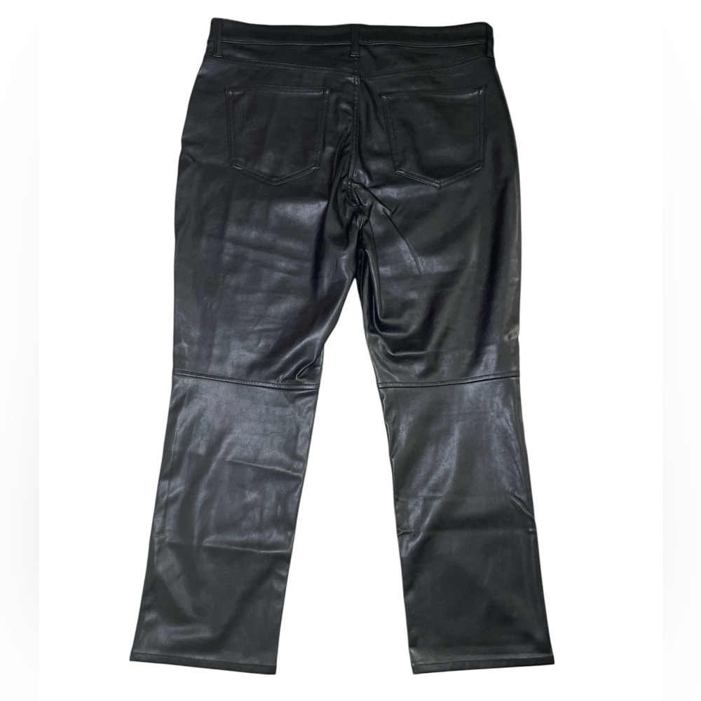 GAP Black High Rise Vegan Leather Vintage Slim Pants sz 14 - Picture 5 of 10